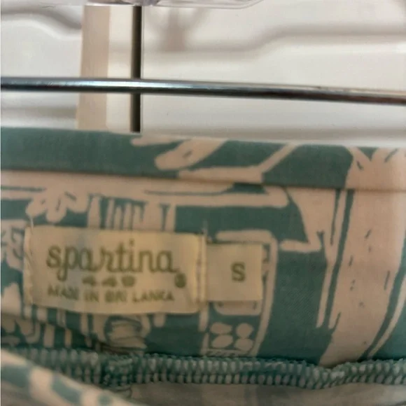 Spartina 449 Teal and White Maren Kick Flare Pant - Picture 6 of 6